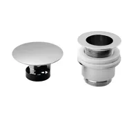 OMP TEA Umyvadlová výpust 5/4“, neuzavíratelná, velká zátka, 30-45mm, chrom (3)