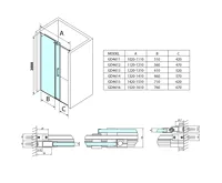 GELCO DRAGON sprchové dveře 1500mm, čiré sklo (7)