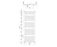 AQUALINE ORBIT otopné těleso s bočním připojením 600x1680 mm, bílá (7)