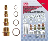 BGS Sada šroubů a hliníkových těsnicích kroužků pro olejové vany, 534dílná