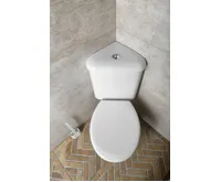 AQUALINE CLIFTON rohové WC kombi, dvojtlačítko 3/6l, zadní/spodní odpad, bílá (3)