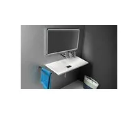 SAPHO TONGA umyvadlo, litý mramor, 121x50cm, kryt výpusti, bílá (1)