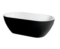 POLYSAN REDUTA volně stojící vana litý mramor 150x75x46cm, černá/bílá POLYSAN REDUTA volně stojící vana litý mramor 150x75x46cm, černá/bílá