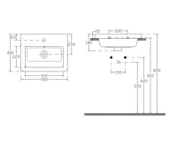 SAPHO CITY keramické umyvadlo hranaté 50x40cm, bílá (2)