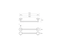 SAPHO X-STEEL držák ručníků 300mm, nerez mat (2)
