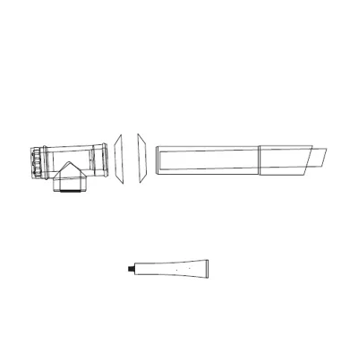 ALMEVA Univerzální sestava fasádního odkouření 60/100 - 2 m PPH-PPH ALMEVA Univerzální sestava fasádního odkouření 60/100 - 2 m PPH-PPH