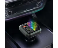 FM transmitter do auta | Pevný | Hands free volání | 1 " | Jantarová obrazovka | Bluetooth® | PD 18 W / PD 24 W | Rychlé nabíjení | Posílení basů | Google Assistant / Siri | Černá (4)