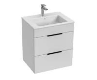 JIKA CUBE Skříňka s 2 zásuvkami včetně umyvadla 55 x 43 cm 453612 Bílá