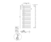 SAPHO VOLGA otopné těleso 500x1500mm, nerez mat (7)