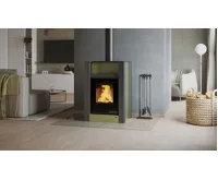 HS Flamingo Krbová kamna AQUAFLAM VARIO ® LEND 11/7kW olivová, elektronická regulace (13)