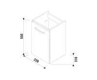 JIKA LYRAplus VIVA, skříňka s 1 dveřmi pro umyvadlo 40 cm, Bílá (1)