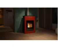 HS Flamingo Krbová kamna AQUAFLAM VARIO ® SAPORO 11/5kW červená, elektronická regulace (20)
