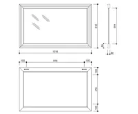 SAPHO DEGAS zrcadlo v dřevěném rámu 616x1016mm, černá/starobronz (6)