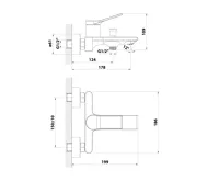 AQUALINE BOLERO nástěnná vanová baterie, chrom (4)