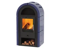 ALFA PLAM, krbová kamna ORIJENT s keramickou obložkou, modrá, horní, průměr 150 mm, 6 kW