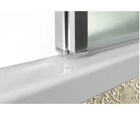 AQUALINE VANDA vanová zástěna skládací 1000x1400 mm, chrom, sklo matné (9)