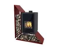 HS Flamingo Krbová kamna FLAMINGO DELUXE ® KAMPA levá, červená