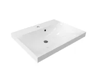 Koupelnová skříňka, umyvadlo litý mramor 60 cm,  bílá/bílá (9)