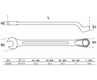 BGS Klíč očkoplochý, zalomený, 36 mm (1)