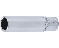 BGS Nástrčná hlavice, dvanáctihranná, prodloužená, 6,3 mm (1/4&quot;), 9 mm