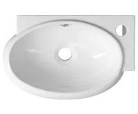 SAPHO RIBERA keramické umývátko rohové 43x28,5cm, otvor pro baterii vpravo, bílá (5)