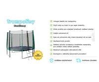 GoodJump 4UPVC zelená trampolína 305 cm s ochrannou sítí + žebřík + krycí plachta (3)