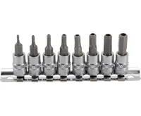 BGS Sada nástrčných hlavic, 6,3 mm (1/4"), vnitřní šestihran s otvorem 2–7 mm, 8dílná (8)