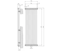 SAPHO FEDE otopné těleso 1500x490mm, 10 seg., bílá mat (10)