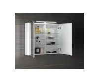 SAPHO LUCIE galerka s LED osvětlením, 86x70x17cm, bílá (1)