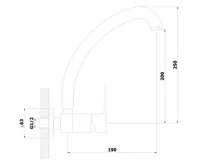 BRUCKNER SIEGER nástěnná baterie s vysokou hubicí, chrom (2)
