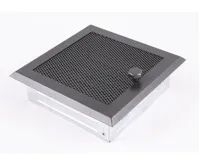 HS Flamingo Krbová mřížka 16x16 cm, grafit s žaluzií