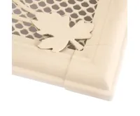 HS Flamingo Krbová mřížka 16x16 cm, RETRO slonová kost s žaluzií (1)