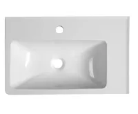 SAPHO ARANA umyvadlo rohové, litý mramor, 56x35cm, pravé, bílá (3)