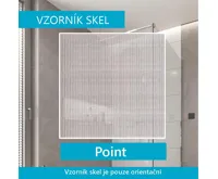 LIMA Sprchový kout, obdél.,pivot. dveře, 2xboční stěna, 90x80x90x190cm, chrom ALU, sklo Point 6mm (9)