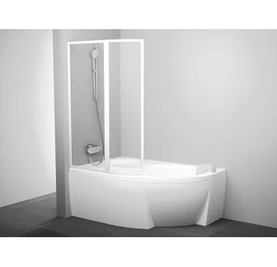 Ravak Vanová zástěna VSK2 Rosa 160 L bílá+transparent