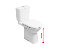 DEEP by JIKA Invalidní WC kombinační mísa ZVÝŠENÁ | rovný odpad