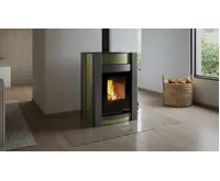 HS Flamingo Krbová kamna AQUAFLAM VARIO ® KALMAR 11kW olivová (teplovzdušná verze) (19)