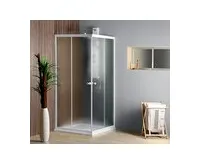 AQUALINE ALAIN čtvercová sprchová zástěna 900x900mm, sklo Brick (1)
