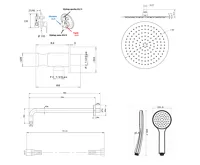 SAPHO KAI podomítkový sprchový set s pákovou baterií, 2 výstupy, černá (2)