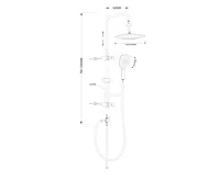 AQUALINE KERA sprchový sloup s napojením na baterii, černá mat (11)