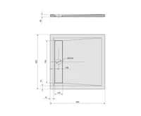 POLYSAN ARENA sprchová vanička z litého mramoru se záklopem, čtverec 90x90cm, bílá (7)