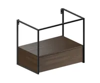 GSI NUBES/NORM konstrukce pod umyvadlo 80x50cm, černá mat/ořech