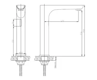 CREAVIT Senzorová vysoká stojánková baterie 230V AC / 6V DC (4xAA), chrom (5)