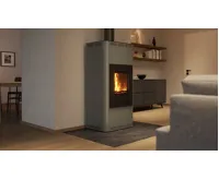 HS Flamingo Krbová kamna AQUAFLAM ® 12 s výměníkem - šedá, manuální regulace (10)