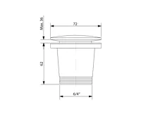 POLYSAN Vanová výpust 6/4", click-clack, zlato mat (4)