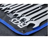 BGS Klíče očkoploché 6 - 22 mm 15° vyhnuté,12 dílů, Chrom Vanadium (1)