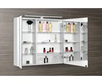 SAPHO MIRRÓ galerka s LED osvětlením, 80x70x16cm, bílá (4)