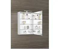 SAPHO MIRRÓ galerka s LED osvětlením, 50x70x16cm, levá/pravá, bílá (4)