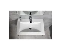 SAPHO YUKON umyvadlo, litý mramor, 70x45cm, bílá (1)