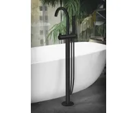 SAPHO Vanová baterie s připojením do podlahy, černá mat (3)